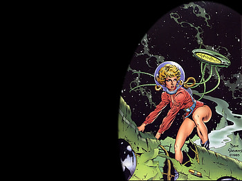 Marooned, comic, fantasy, female HD wallpaper