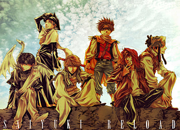 Saiyuki, Saiyuki Reload, Anime, Cho Hakkai, Gat (Saiyuki), Genjo Sanzo, Goku (Saiyuki), Hazel Grouse, Sha Gojyo HD wallpaper