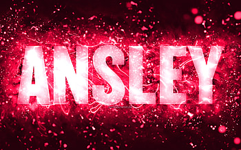 Happy Birtay Ansley, , pink neon lights, Ansley name, creative, Ansley Happy Birtay, Ansley Birtay, popular american female names, with Ansley name, Ansley HD wallpaper