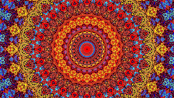 Mixed Colors Kaleidoscope Pattern Shape Circles Abstraction Abstract HD wallpaper