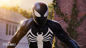 Marvel's Spider-Man 2 | Black Suit Spider-Man, spider man, video game, Marvel's Spider-Man 2 HD wallpaper