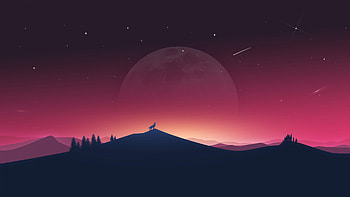 Wolf Howling to Moon HD wallpaper
