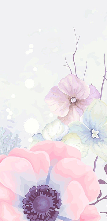 Watercolor Pastel Flower - , Watercolor Pastel Flower Background on Bat, Pastel Watercolor Floral HD phone wallpaper