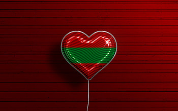 I Love Tungurahua, , realistic balloons, red wooden background, Day of Tungurahua, ecuadorian provinces, flag of Tungurahua, Ecuador, balloon with flag, Provinces of Ecuador, Tungurahua flag, Tungurahua HD wallpaper