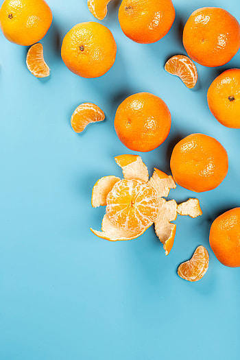 Fruits, Food, Tangerines, Citrus, Lobules, Slices HD phone wallpaper