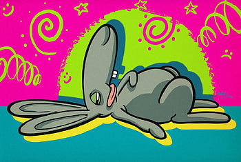 Art, Bright, , Drawing, Dream, Sleep, Rabbit HD wallpaper