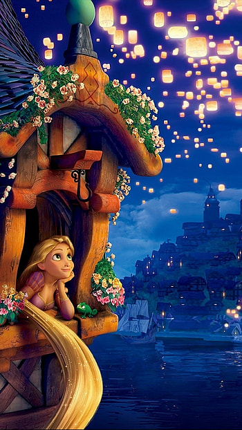 Tangled, Disney's enchantment, Colorful , Whimsical world HD phone wallpaper