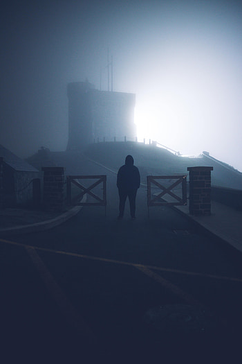 Alone, Nature, Silhouette, Fog, Sadness, Loneliness, Lonely, Sorrow HD phone wallpaper