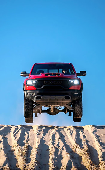RAM, SPEED, sky, SAND, STUNT, car, JUMP, OFFROAD HD phone wallpaper