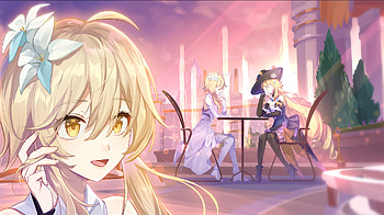 Lumine & Navia : Genshin Impact's Radiant Evening Vista, Lumine (Genshin Impact), Genshin Impact, Navia (Genshin Impact) HD wallpaper