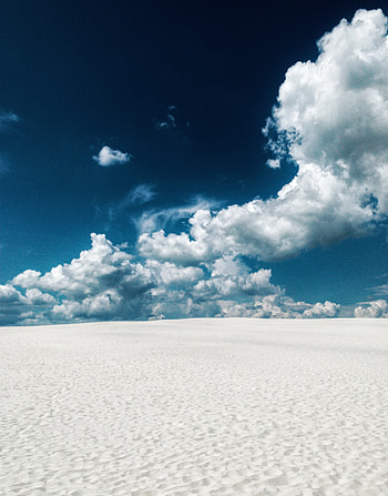 White sand, landscape, sunny day HD phone wallpaper
