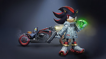 Shadow With Bike Shadow The Hedgehog 3, sonic-the-hedgehog-3, movies, sonic, shadow, keanu-reeves, artwork, art, digital-art, deviantart HD wallpaper