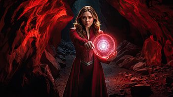 Scarlet Witch Unleashing The Darkness, scarlet-witch, superheroes, artwork, ai, digital-art HD wallpaper
