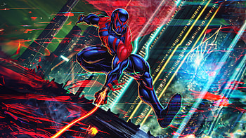 Spider Man 2099 Soaring Quest, spiderman-2099, spiderman, superheroes, artwork, digital-art, artstation HD wallpaper