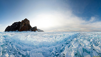 Turquoise ice, Lake Baikal, Mesmerizing beauty, Frozen wonderland HD wallpaper