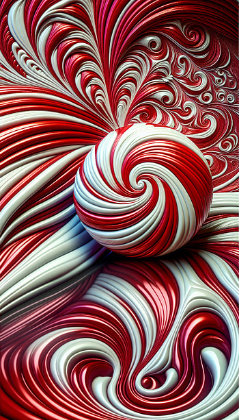 Peppermint Swirl Abstract , Abstract, red, swirl, 3D HD phone wallpaper