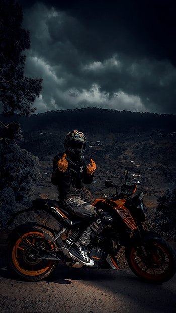 KTM Duke 125, bs4, mountain, readytorace, Jungle, scenery, Jammu, bike HD phone wallpaper