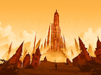 Majestic Fantasy Cityscape |, fantasy, city, fantasy city HD wallpaper