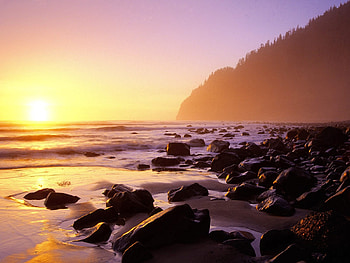 South Beach, Cape Lookout State Park, Oregon, nature, sunsets HD wallpaper