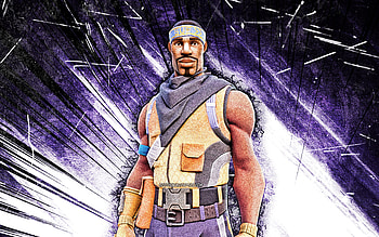 Hyperion, grunge art, Fortnite Battle Royale, Fortnite characters, violet abstract rays, Hyperion Skin, Fortnite, Hyperion Fortnite HD wallpaper