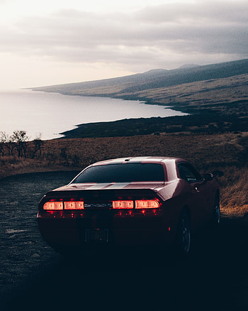 Auto, Cars, Lights, Evening, Back View, Rear View, Headlights HD phone wallpaper