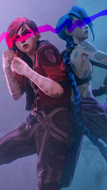 Sisters, Vi, League of Legends, LoL, Arcane, Jinx HD phone wallpaper