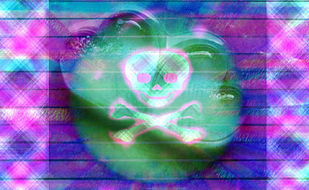 happy heats of death paradox, hearts, plaid, emo, skulls HD wallpaper