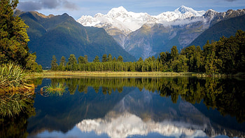 South Island, New Zealand, Mount Tasman, Aoraki Mount Cook HD wallpaper