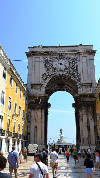 Commerce Square, Lisbon (Portugal) HD phone wallpaper