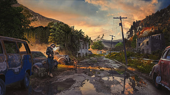 The Smoke Break In Apocalypse, apocalypse, artist, artwork, digital-art, deviantart HD wallpaper