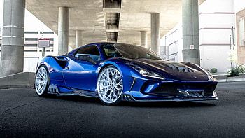 Keyvany, Ferrari, F8, Spider, Blue, Car Cars HD wallpaper