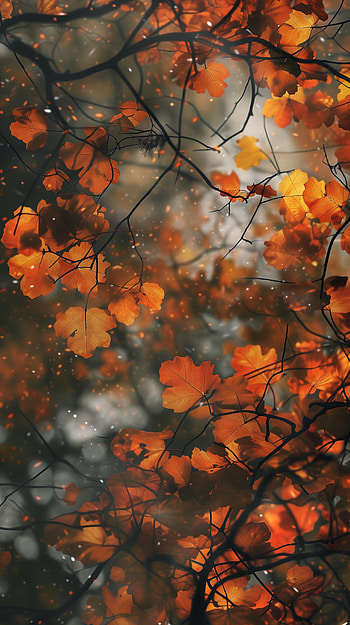 Autumn Bliss Mobile, Autumn, leaf, orange (Color), nature HD phone wallpaper