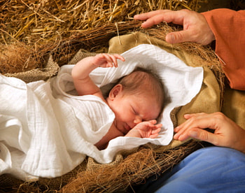 Away in a Manger, manger, swaddling clothes, christmas, hay, jesus, mary, joseph, birth HD wallpaper