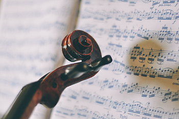Music, Macro, Miscellanea, Miscellaneous, Sheet, Leaf, Notes, Violin HD wallpaper