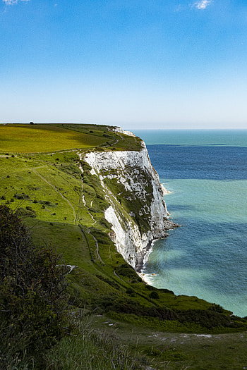 Sea, Nature, Grass, Rock, Coast, Cliff HD phone wallpaper