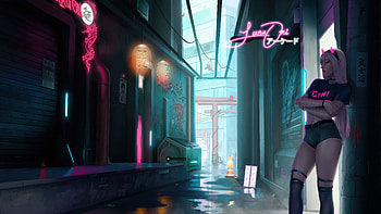 Girl Waiting Outside Bar, artist, artwork, art, digital-art HD wallpaper