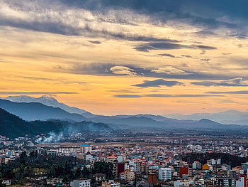 Cities, Mountains, Clouds, City, Building, View From Above HD wallpaper