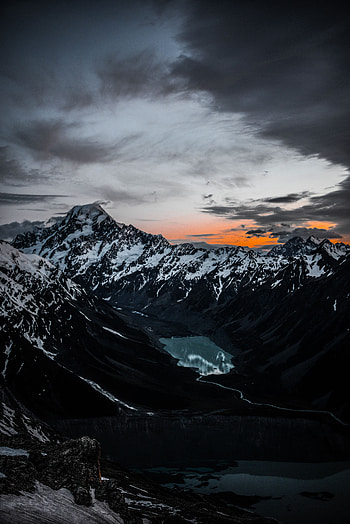 Nature, Mountains, View From Above, Vertex, Lake, Tops HD phone wallpaper