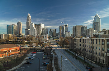 Charlotte NC Skyline, Travels, Uptown Charlotte Skyline HD wallpaper