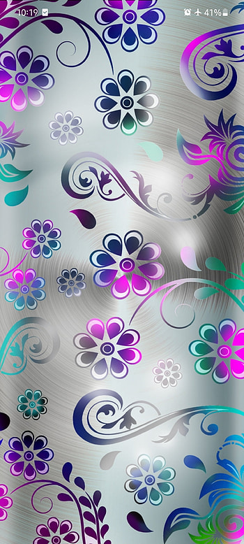 Colorful Flower 2, Silver, art, pastel, Beautiful, Luxury, Diamond, Metal HD phone wallpaper