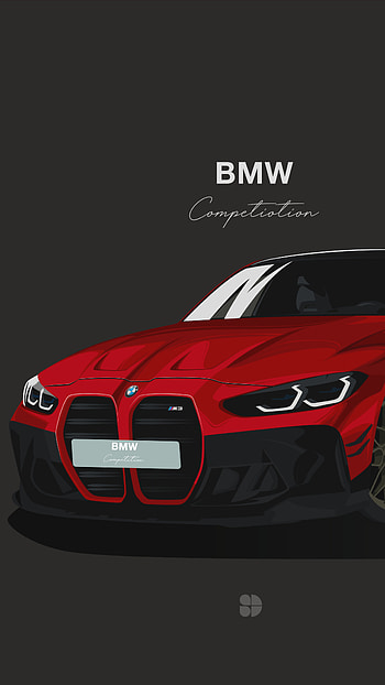 BMW M3 Competition art by sumandas094, vehicle HD phone wallpaper