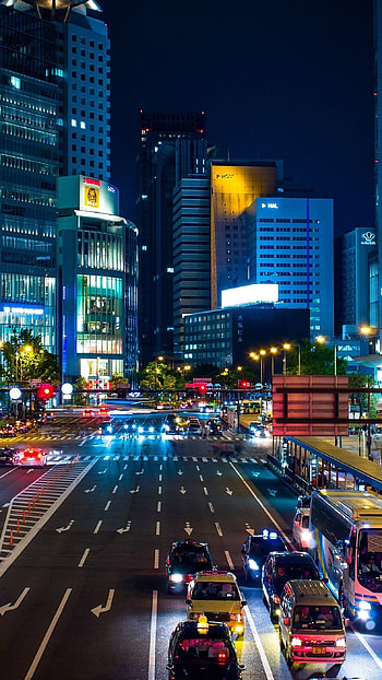 City, Night, 4 k HD phone wallpaper