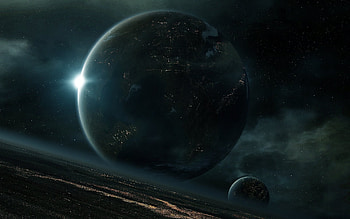Beautiful Planets, black, planets, space, cosmos, beautiful HD wallpaper