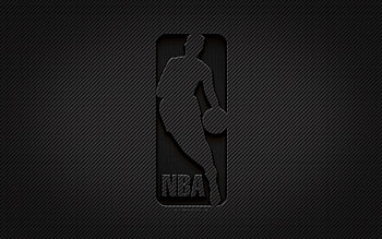 NBA carbon logo, , grunge art, National Basketball Association, carbon background, creative, NBA black logo, sports league, NBA logo, NBA HD wallpaper
