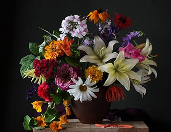 Bouquet of garden flowers, Bouquet, Colorful, Vase, Table HD wallpaper