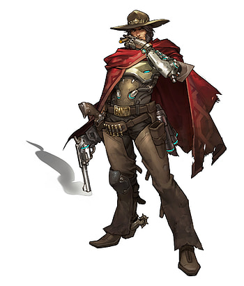 ArtStation, Overwatch McCree, Concept design, Imaginative artwork HD phone wallpaper
