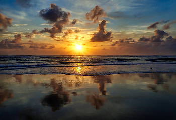 Nature, Sunset, Sea, Sun, Waves, Beach HD wallpaper