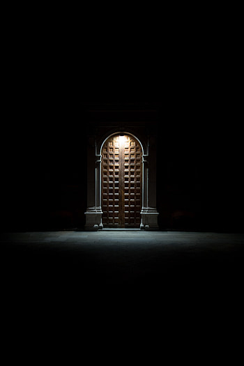 Dark, Lantern, Lamp, Door HD phone wallpaper