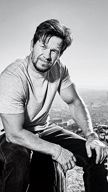 Mark Wahlberg, Men's Health, Monochrome HD phone wallpaper