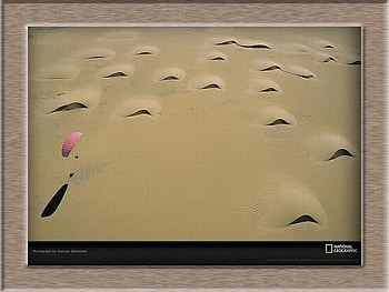 Parachute, marks, beautiful, sands HD wallpaper